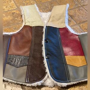 Child’s leather patchwork vest
